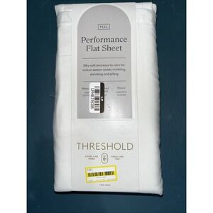 Threshold Full 400 Thread Count Performance Flat Sheet Sour Cream‎ 100% Cotton